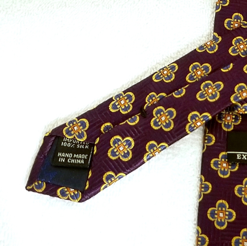 Jos A. Bank Exec Collection Purple Geometric Tie - Picture 4 of 6